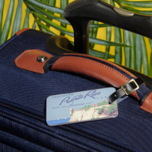 Vintage Travel Poster Promoting Puerto Rico Luggage Tag