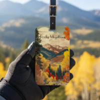 Vintage Travel Poster Rocky Mountains