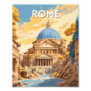 Vintage travel poster Rome Travel poster