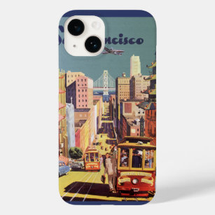 Vintage Travel Poster San Francisco Cable Cars Case-Mate iPhone 14 Case