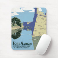 Vintage Travel Poster Showing Fort Marion