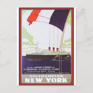 Vintage Travel Poster: Southampton New York Postcard