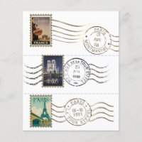 Vintage Travel Poster Stamps and Postage French
