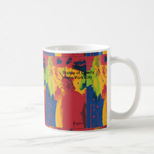 Vintage travel poster Statue of Liberty NYC mug