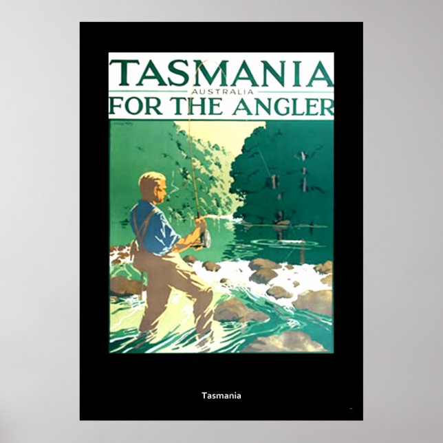 Vintage Travel Poster Tasmania Australia (Front)