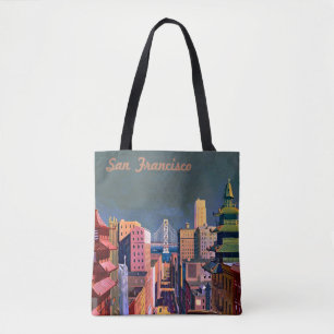 Vintage Travel Poster Tote - San Francisco Bag