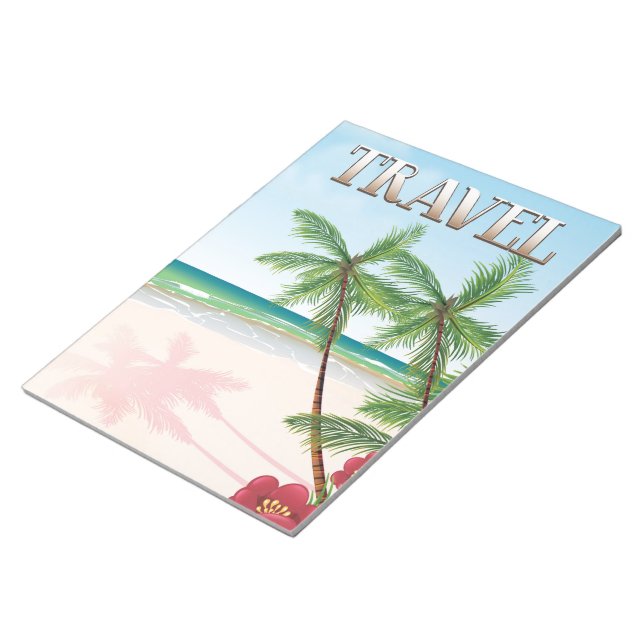 Vintage Travel Poster Tropical edition Notepad (Angled)
