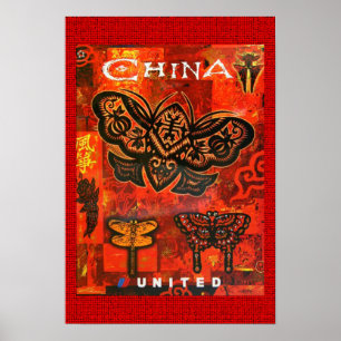 Vintage Travel Poster United China
