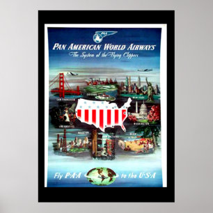 Vintage travel Poster USA