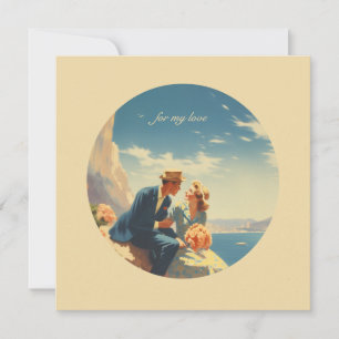 Vintage Travel Poster, Valentine customizable