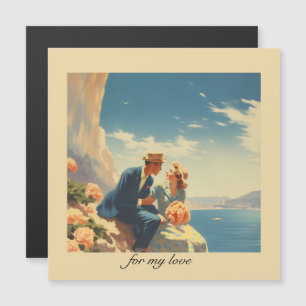 Vintage Travel Poster, Valentine customizable