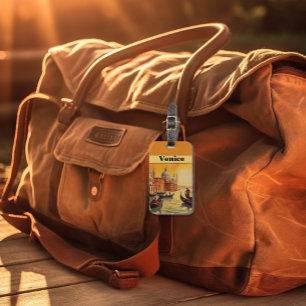 Vintage Travel Poster Venice, Italy Luggage Tag