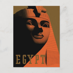 Vintage Travel Poster with Sphinx, Egypt, Africa Postcard