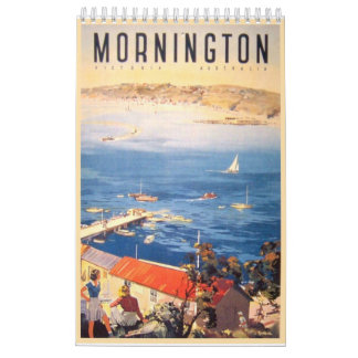 Vintage travel posters calendar