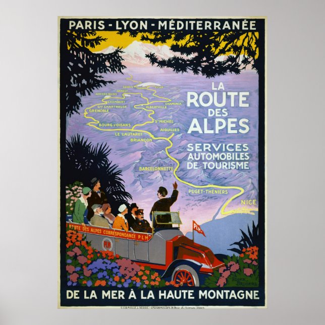 Vintage Travel Posters — La Route des Alpes (Front)