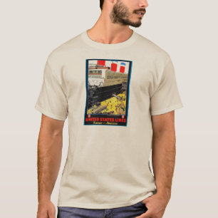 Vintage Travel Posters: United States Lines T-Shirt