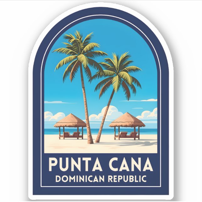 Vintage Travel Punta Cana Dominican Republic Retro (Front)