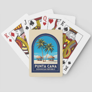 Vintage Travel Punta Cana Dominican Republic Retro Playing Cards
