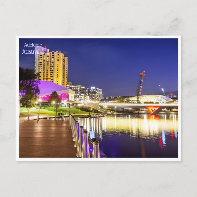 vintage travel retro Adelaide Australia Australie Postcard (Front)