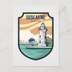 vintage travel retro Biscayne national park Postcard