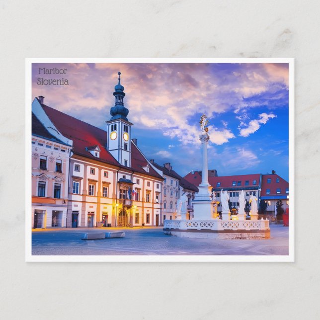 vintage travel retro Maribor Slovenia Slovénie Postcard (Front)