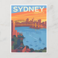 vintage travel retro Sydney Australia australie