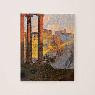 Vintage Travel Rome Italy 1920 Jigsaw Puzzle