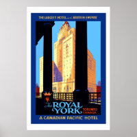 Vintage Travel Royal York Hotel Toronto Canada Pos
