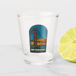 Vintage Travel San Francisco Golden Gate Bridge Shot Glass