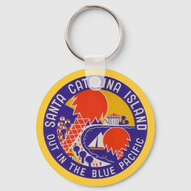 Vintage Travel - Santa Catalina Island Keychain (Front)