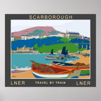 Vintage Travel,Scarborough Poster