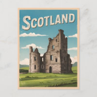 Vintage Travel Scotland Highlands Retro Scenic