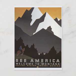 Vintage Travel See America, Montana Postcard