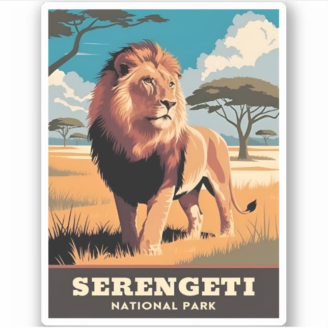 Vintage Travel Serengeti National Park Tanzania (Front)