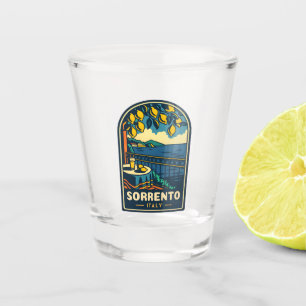 Vintage Travel Sorrento Italy Coastal Retro Scenic Shot Glass