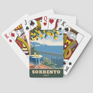 Vintage Travel Sorrento Italy Seaside Retro Playing Cards