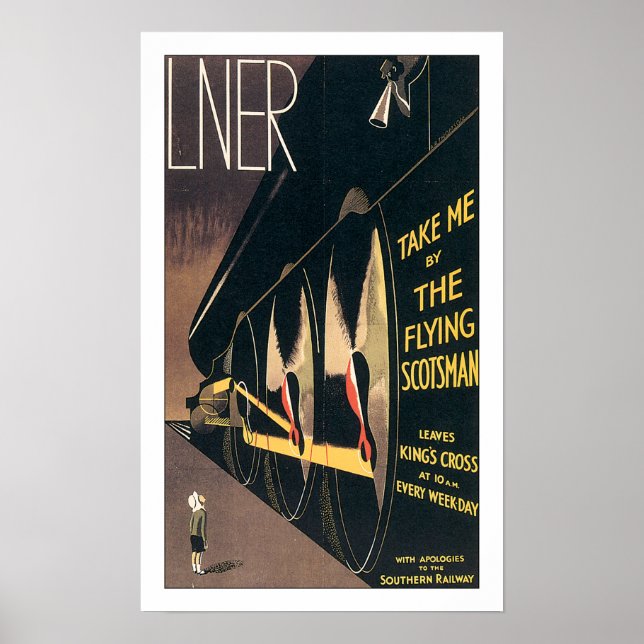 Vintage Travel Southern Train Poster (Front)