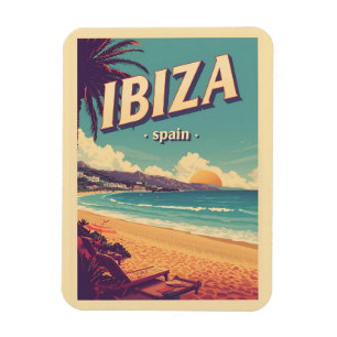 vintage Travel spain IBIZA Balearic islands gifts Magnet