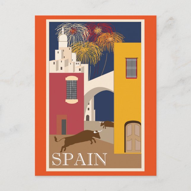 Vintage Travel Spain Postcard (Front)