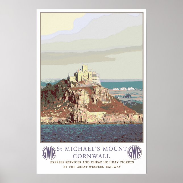 Vintage travel,St Michael's Mount. Poster (Front)