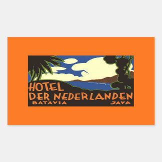 Vintage Travel Stickers Batavia Jakarta Indonesia
