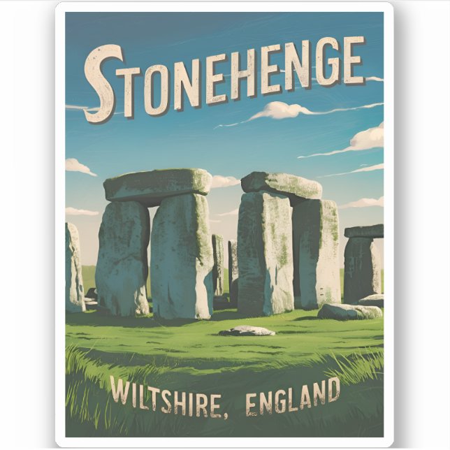 Vintage Travel Stonehenge England Retro Graphic (Front)