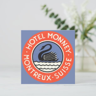 Vintage Travel, Swan Bird Hotel Monney Switzerland
