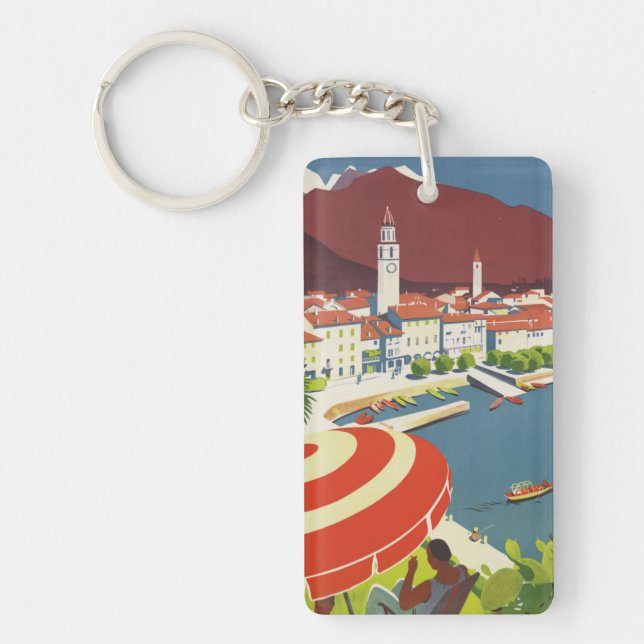 Vintage Travel Switzerland Keychain (Front)