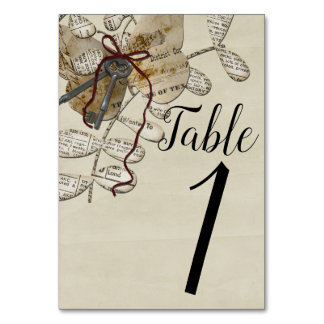 Vintage Travel Table Number
