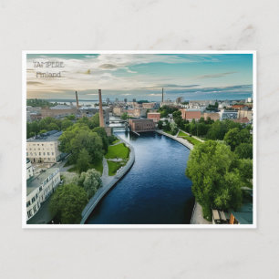vintage travel Tampere Finland Finlande tourism Postcard