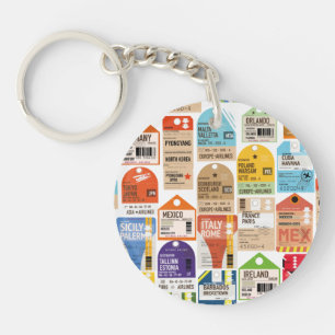 Vintage travel tickets pattern. throw pillow noteb keychain
