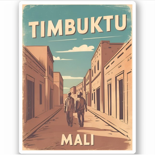 Vintage Travel Timbuktu Mali Africa Retro Graphic (Front)