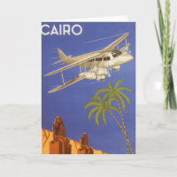 Vintage Travel to Cairo, Eygpt, Biplane Airplane