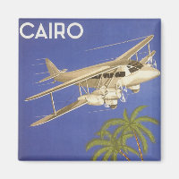 Vintage Travel to Cairo, Eygpt, Biplane Airplane